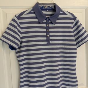 Nike Fit Dry Women's Golf Shirt Size M (8-10) Purple Striped